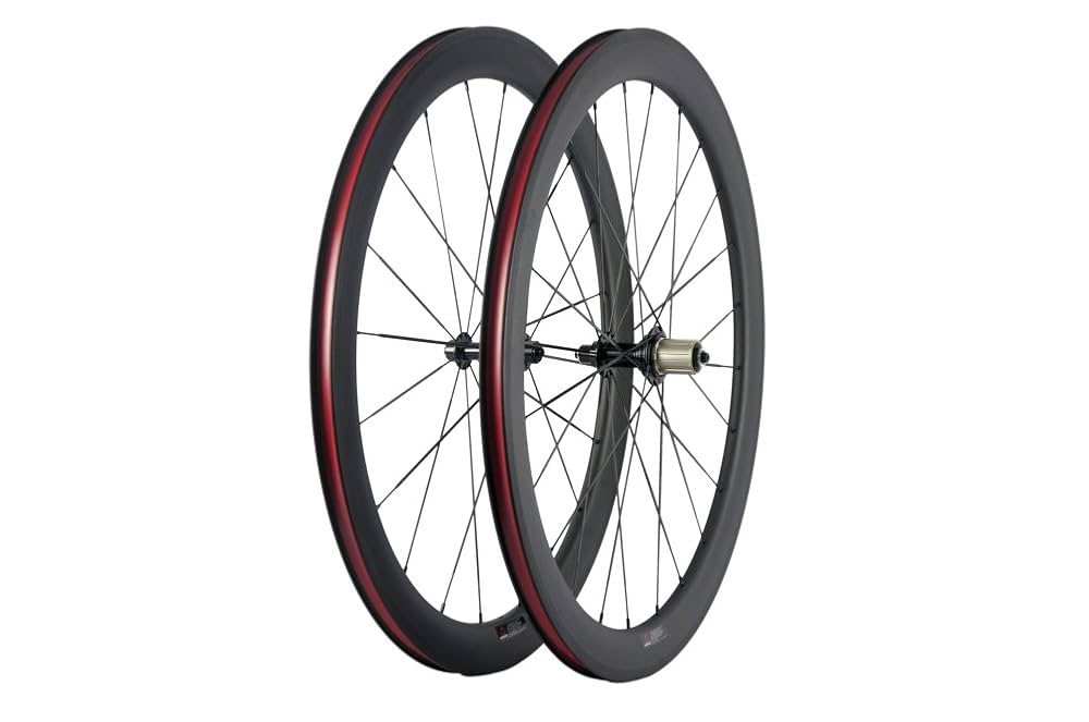 SUPERTEAM カーボンホイールセット 50mm 前後両セット Amazon | Superteam ロードバイク カーボンホイールセット 50mm